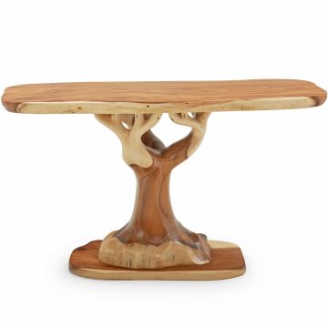Rustic Hand Craved Console Table 