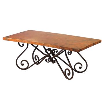 S-Design Hammered Copper Dining Table