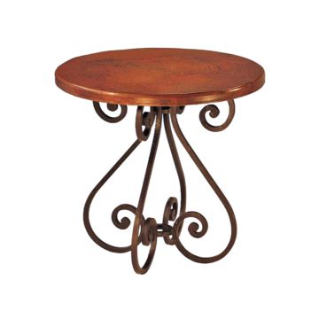 S-Design Hammered Copper Round Dining Table