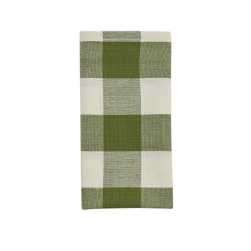 Rustic Sage Checkered Cloth Napkins