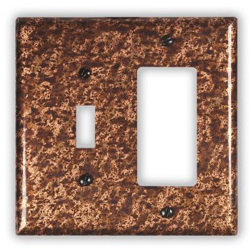 Sandstorm 1 Toggle 1 Rocker/GFI Copper Switch Plate