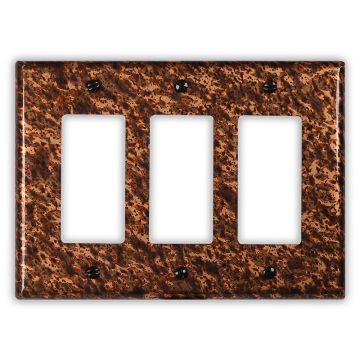 Sandstorm 3 Rocker/GFI Copper Switch Plate