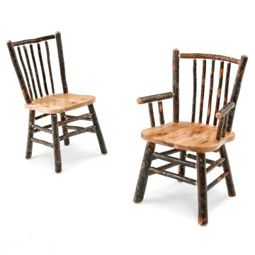 Saranac Hickory Stick Back Lodge Dining Side & Arm Chairs