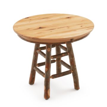 Saranac Hickory Log Pub Table