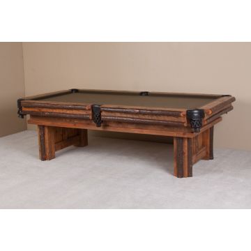 Sawtooth Hickory Barnwood Pool Table - Panel Style Legs