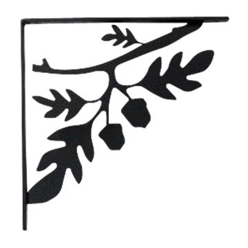 Wrought Iron Acorn Shelf Brackets