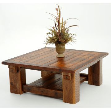 Stony Brooke Rustic Reclaimed Timber Frame Coffee Table