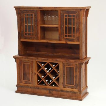 Rocky Creek Rustic Reclaimed Cabernet Sideboard & Hutch