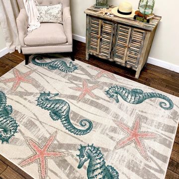 Seaweed Seahorse Mineral Rugs