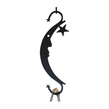 Wrought Iron Moon & Stars Decorative S-Hook