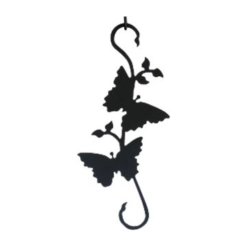 Wrought Iron Butterfly Decorative S-Hook