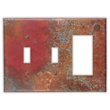 Sierra 2 Toggle 1 Rocker/GFI Copper Switch Plate