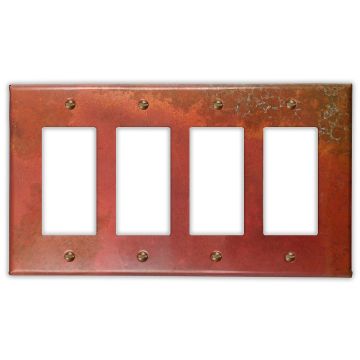Sierra 4 Toggle Copper Switch Plate