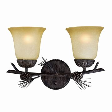 Akron 4-Light Oil Rubbed Bronze and Matte White Vanity Light