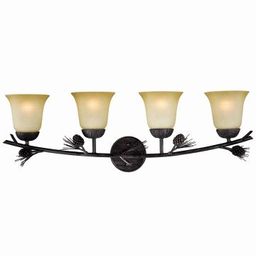 Sierra 4-Light Black Walnut Vanity Light