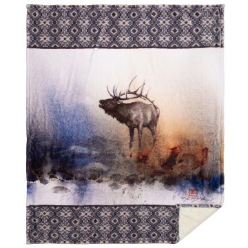 Dean Crouser "Morning Call" Plush Sherpa Throw Blanket