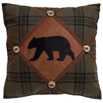 Bear & Bear Buttons Pillow