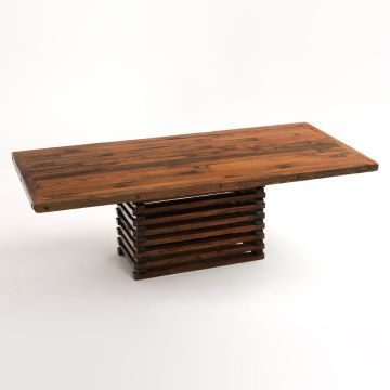 Stacked Base Barn Wood Dining Table