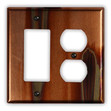 Stellar 1Rocker/GFI 1 Outlet Copper Switch Plate