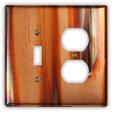 Stellar 1 Toggle 1 Outlet Copper Switch Plate