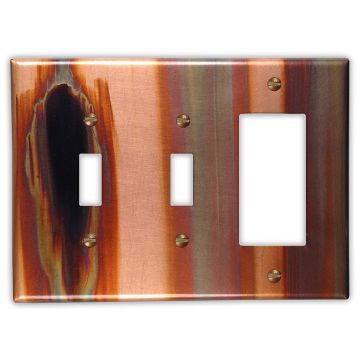 Stellar 2 Toggle 1 Rocker/GFI Copper Switch Plate