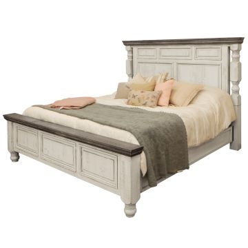 Stone Country Farmhouse Barnwood Bed