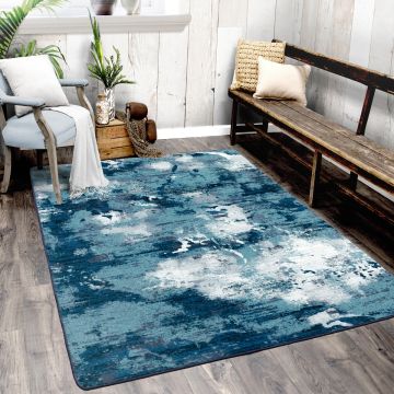 Stormy Mist Blue Rug