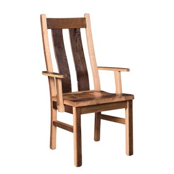 Stretford Reclaimed Dining Arm Chair - Clear Finish
