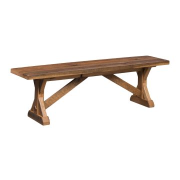 Stretford Reclaimed Dining Bench - Clear Finish