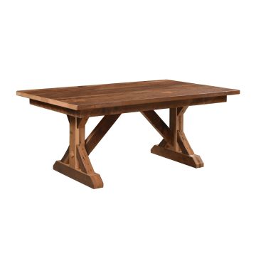 Stretford Reclaimed Dining Table - Solid Top - Clear Finish