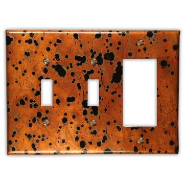 Sunburst 2 Toggle 1 Rocker/GFI Copper Switch Plate