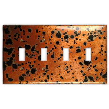 Sunburst 4 Toggle Copper Switch Plate