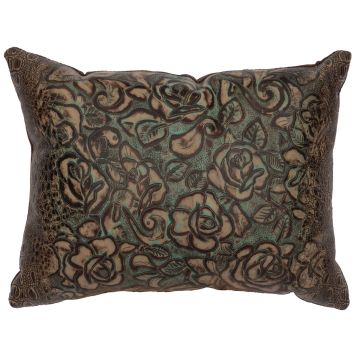 Sundance Gardens Embossed Leather Rectangle Decor Pillow