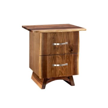 Sunset Bay 2 Drawer Rustic Walnut Nightstand 