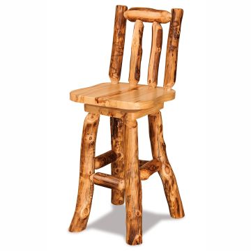 Aspen Highlands Rustic Swivel Bar Stool
