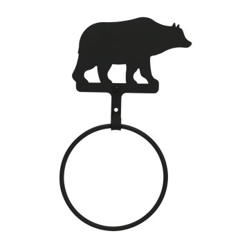 Wrought Iron Bear Towel Ring
