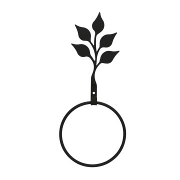 Wrought Iron Leaf Towel Ring