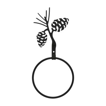 Wrought Iron Pinecone Towel Ring