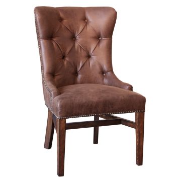 Terra Upholstered Barnwood Wingback Dining Chair