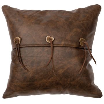 Texas Mesquite Leather Decor Pillow