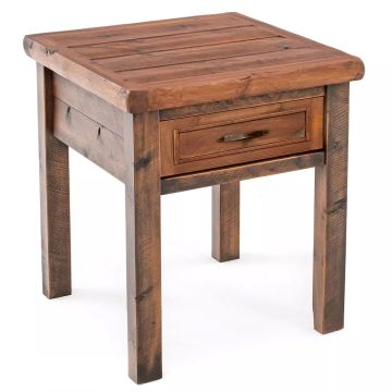 Timber Haven 1 Drawer Nightstand - Antique Barnwood Finish