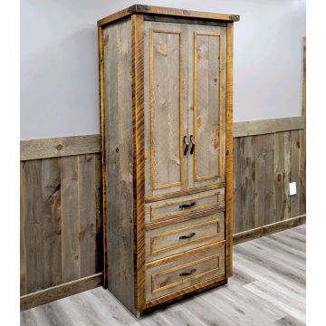 Timber Haven 3 Drawer 33" wide Linen Closet in Wyoming Finish