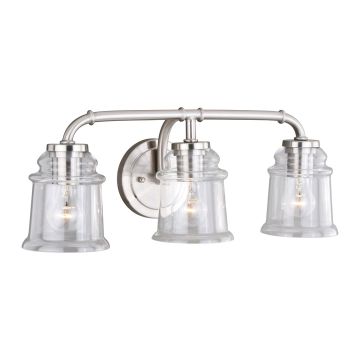 Toledo 3-Light Satin Nickel Vanity Light