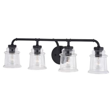 Toledo 4-Light Matte Black Vanity Light