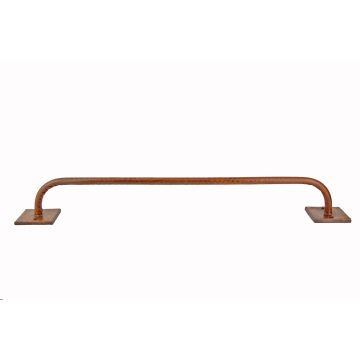 18" Hand Hammered Copper Towel Bar Side View