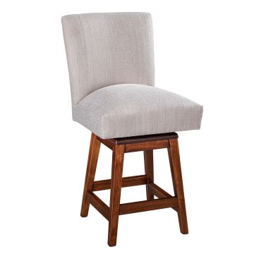 Modern Trenton Upholstered Swivel Bar Stool