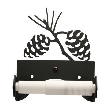 Wrought Iron Pinecone Roller Style Tissue Holder