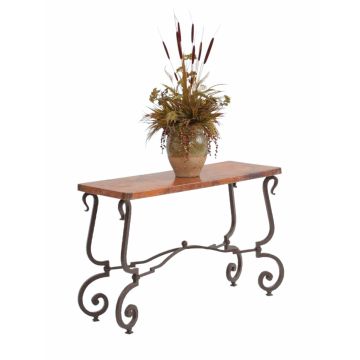 Tuscany Hammered Copper Sofa Table