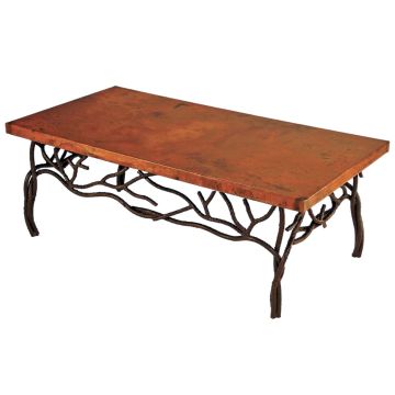 Twig Hammered Copper Coffee Table - 48" x 24"