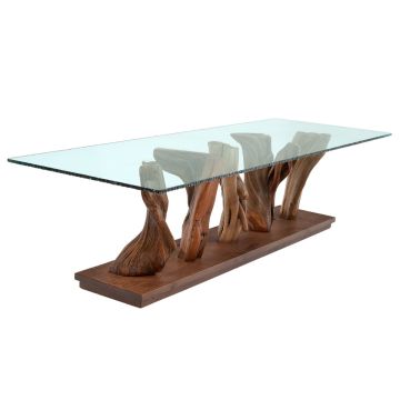Twisted Trails Modern Organic Dining Table - Provincial Finish